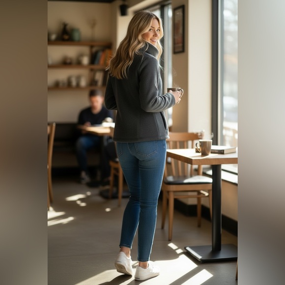 Women's Columbia Gray Sherpa-Lined Sweater - Picture 5 of 6